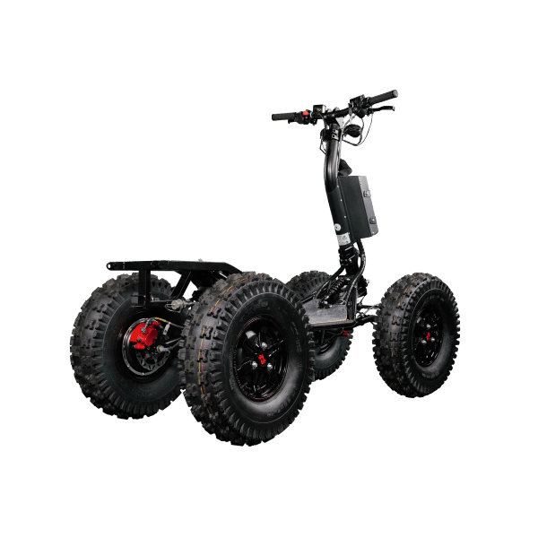 EZ-Raider HD4 heavy-duty foldable off-road scooter, rear side view