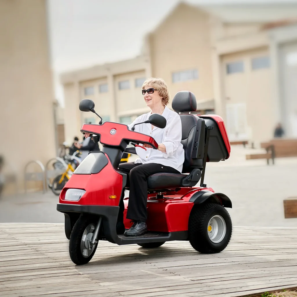 Red Afiscooter S3 Off-road in city lifestyle image