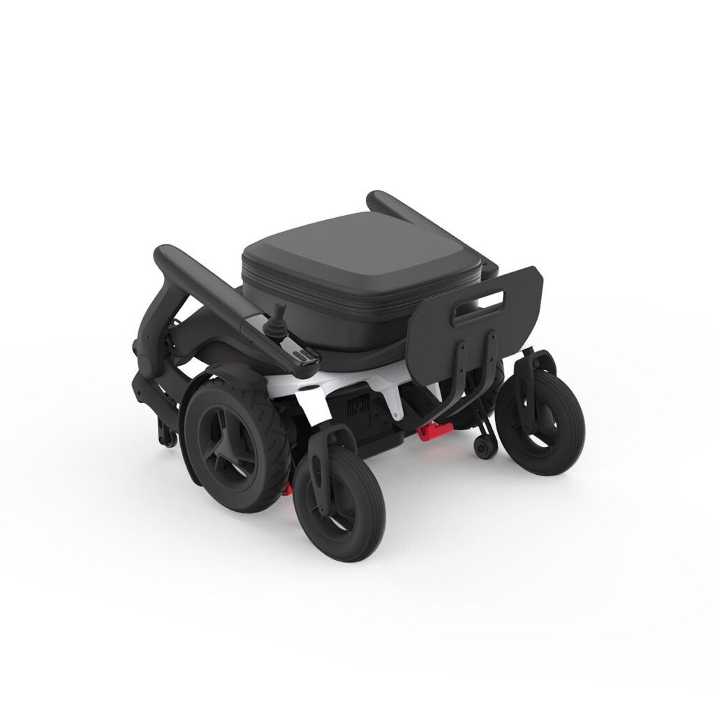 Robooter E80 folded into its compact upright shape